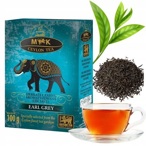 MK CEYLON TEA HERBATA CZARNA LIŚCIASTA EARL GREY O SMAKU BERGAMOTKI 100G