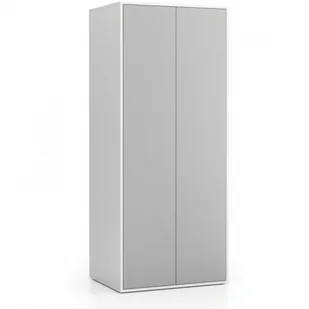 B2B Partner Szafa biurowa z drzwiami LAYERS, 4 półki, 800 x 600 x 1905 mm, biała/szara 611531 - Szafy biurowe - miniaturka - grafika 2