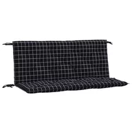Poduszki na krzesła - Poduszki na ławkę ogrodową, 2 szt., czarne w kratę - miniaturka - grafika 1