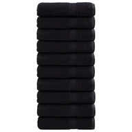 Ręczniki - vidaXL Ręczniki premium SOLUND, 10 szt., czarne, 50x100 cm, 600 g/cm² - miniaturka - grafika 1