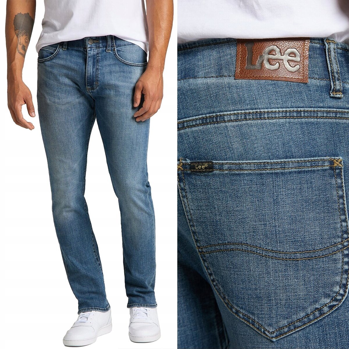 Lee Slim Fit Extreme Motion wygodne dopasowane spodnie jeansowe W29 L34