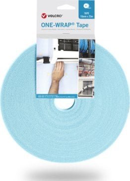 VELCRO One Wrap o szerokości 25 mm, turkusowa, 25 m