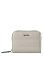 Portfele - Calvin Klein Portfel damski Kobiety Sztuczna skóra szary|biały jednolity, ONE SIZE - miniaturka - grafika 1