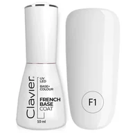 Lakiery hybrydowe - Clavier Luxury French Base kolorowa baza hybrydowa F1 Milky Way 10ml - miniaturka - grafika 1