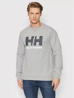 Bluzy męskie - Helly Hansen Bluza Hh Logo Crew 34000 Szary Regular Fit - grafika 1