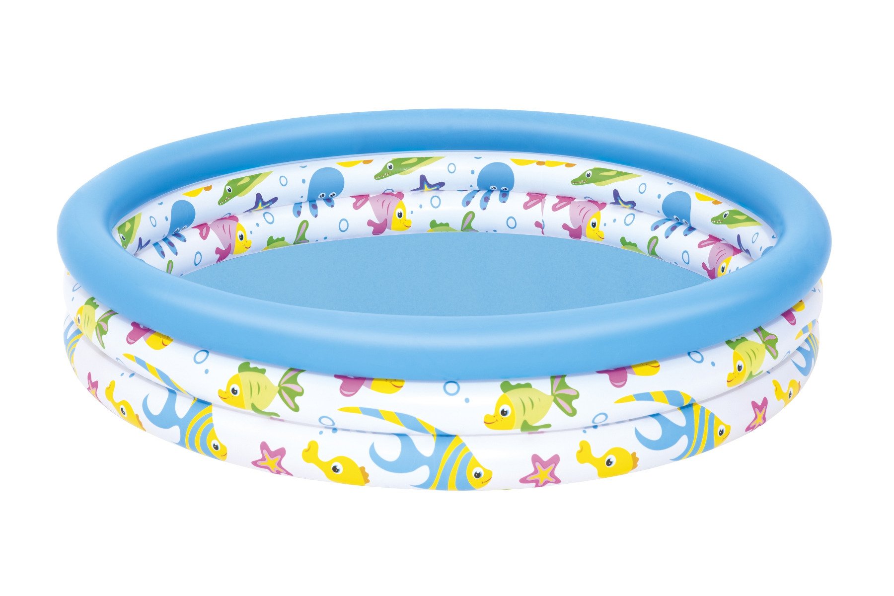 Okrągły nadmuchiwany basen ogrodowy Fish 122X25 Cm Bestway