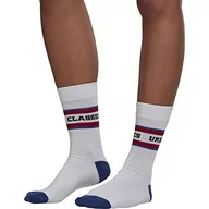Skarpetki damskie - Urban Classics Męskie logo Stripe Sport 2-pak skarpety, Wielokolorowa (biały/czerwony/niebieski 01285), 40-42 EU - miniaturka - grafika 1