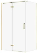 Kabiny prysznicowe - Cersanit Kabina PRYSZNICOWA CITY Z ZAWIASAMI ZŁOTA 120X90X195 LEWA TRANSP - miniaturka - grafika 1