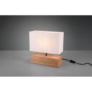 Lampy stojące - Reality LEUCHTEN Lampa stołowa Woody z drewnianą stopą, 30cm x 12cm - miniaturka - grafika 1