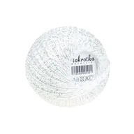 Pasmanteria - Kordonek Stokrotka Biały Ze Srebrną Nitką Metallic, 200M 30G 100% Bawełna - miniaturka - grafika 1