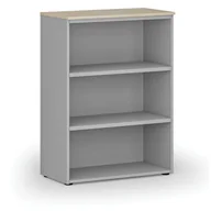 Regały biurowe - Regał biurowy PRIMO GRAY, 1087 x 800 x 420 mm, szary/dąb naturalny - miniaturka - grafika 1