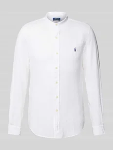 Koszula lniana o kroju slim fit ze stójką - Koszule męskie - miniaturka - grafika 1