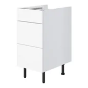 Szafki kuchenne - Szafka z 3 szufladami Pragma 40 cm biała - miniaturka - grafika 1