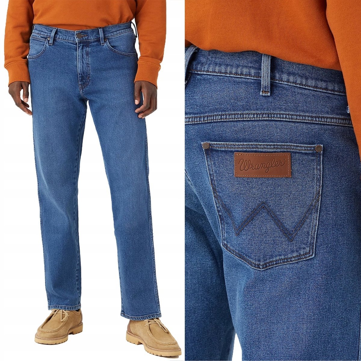 Wrangler FRONTIER RELAXED The Look PROSTE BLUE DżINS W36 L32