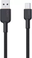 Kable USB - Aukey Kabel nylonowy USB-A do USB-C, QC, 60W, 480Mbps, 1,8 m, czarny - miniaturka - grafika 1