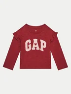 Bluzki damskie - Gap Bluzka 626254 Bordowy Regular Fit - miniaturka - grafika 1