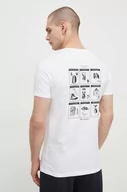 Koszulki męskie - Columbia t-shirt bawełniany męski kolor biały z nadrukiem - miniaturka - grafika 1