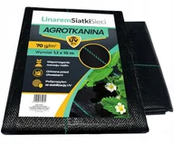 Agrowłókniny - AGROTKANINA 70G 1,1x10m UV 3% AGROWŁÓKNINA CZARNA MATA + KOŁKI - miniaturka - grafika 1