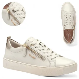 Sneakersy Damskie SKÓRZANE Tamaris Półbuty Wygodne Wiosenne Sznurowane 37 - Półbuty damskie - miniaturka - grafika 1