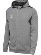 Bluzy męskie - Bluza z kapturem sportowa Hummel Authentic Poly Zip Hoodie r. M - miniaturka - grafika 1