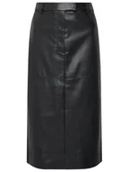 Spódnice - Calvin Klein Spódnica z imitacji skóry LV044D651G Czarny Regular Fit - miniaturka - grafika 1
