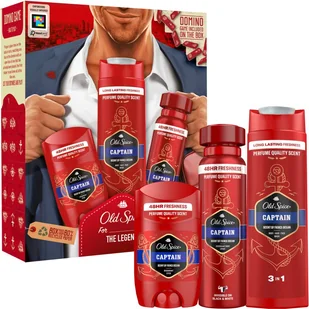 Old Spice Zestaw Gentleman (deo sztyft + Deo spray + żel pod prysznic Captain) - Zestawy kosmetyków męskich - miniaturka - grafika 1