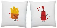 Gadżety dla niej i dla niego - Zestaw poduszek dla pary - Frytki i Ketchup - miniaturka - grafika 1
