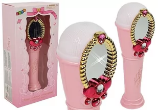Import LEANToys Magiczne Lustro Z Mikrofonem Różowy USB Światła LT-7815-0 - Instrumenty muzyczne dla dzieci - miniaturka - grafika 1