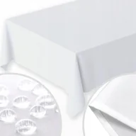 Obrusy i serwetki - OBRUS PLAMOODPORNY KLASYCZNY BIAŁY 120x240 GŁADKI MATOWY GRUBY - miniaturka - grafika 1