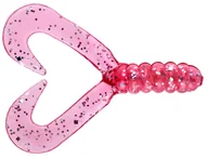 Przynęty - MANNS Twister 42mm Czerwony I Srebrny Brokat 1szt - miniaturka - grafika 1