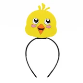 Dodatki do strojów karnawałowych - OPASKA GŁOWA KURCZACZKA FILCOWY ŻÓŁTA - miniaturka - grafika 1