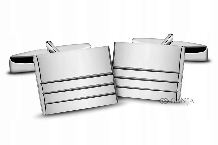 Spinki srebrne do mankietów 925 rodowane SP01