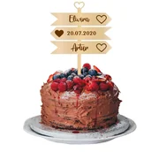 Gadżety dla niej i dla niego - Topper Na Tort Ślubny - miniaturka - grafika 1