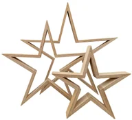 Ozdoby bożonarodzeniowe - Gwiazda drewniana baza do ozdabiania kpl 3szt 41cm - miniaturka - grafika 1