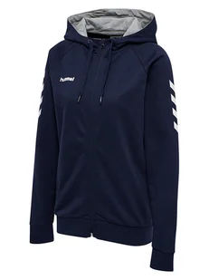 Hummel Bluza "Logo" w kolorze granatowym - Kurtki i kamizelki sportowe damskie - miniaturka - grafika 1