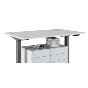 Stelaż / podstawa biurka, elektycznie regulowany, regulacja rozstawu 500mm, system antykolizyjny, szary, 100 kg nośność, Powerton - Inne meble biurowe - miniaturka - grafika 10