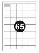 Etykiety samoprzylepne i bloki etykiet - Etykiety Popularne białe 38x21,2/65szt (500) - miniaturka - grafika 1