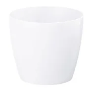 Donice - LAMELA Osłonka plastikowa Magnolia biała 13,5 cm - miniaturka - grafika 1