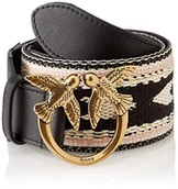 Paski - Pinko Damski pasek Love Berry Native H6 Nast, Zc3q_czarny/beżowy-antyczne złoto, M, Zc3q_czarny/beżowo-antyczne złoto, M - miniaturka - grafika 1