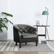 Fotele - vidaXL Fotel tapicerowany aksamitem, 65 x 64 x 65 cm, antracytowy - miniaturka - grafika 1