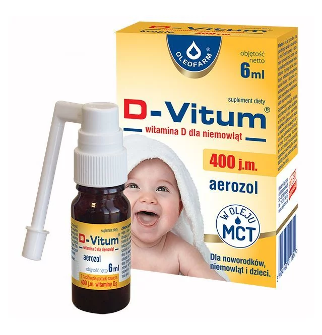 OLEOFARM D-vitum witamina d dla niemowląt aerozol 6 ml