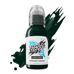 Farba World Famous Limitless Tattoo Ink - Straight Green 30ml (21/10/2025) - Wyposażenie studia tatuażu - miniaturka - grafika 1