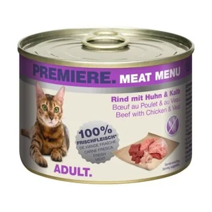 PREMIERE Meat Menu Adult Cielęcina i kurczak 6x200 g - Mokra karma dla kotów - miniaturka - grafika 1