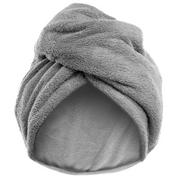 Ręczniki - Turban do Włosów 65x25 Ręcznik Mikrofibra Aki Szary - miniaturka - grafika 1