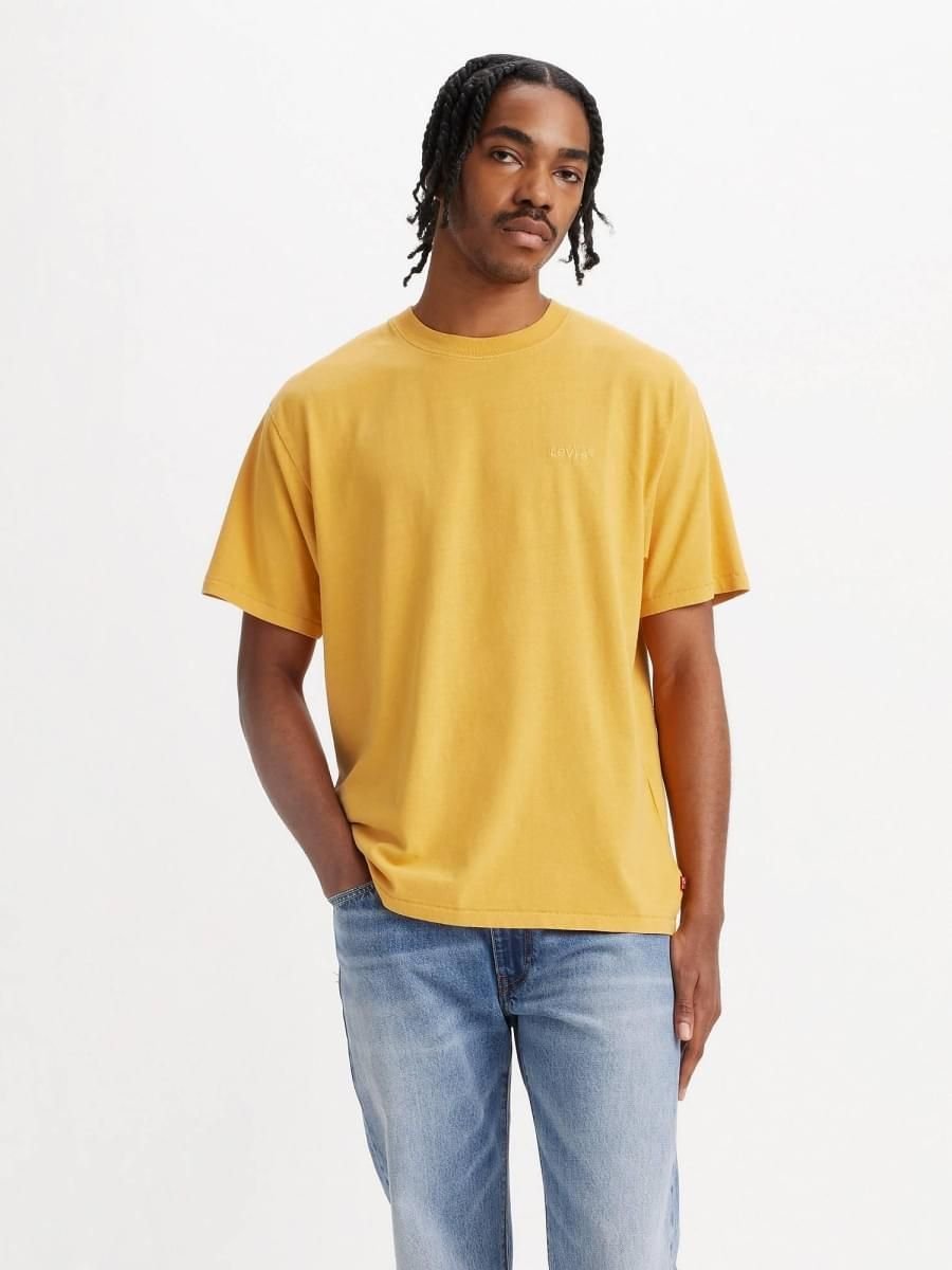 t-shirt uomo levis a0637 0136 - vintage tee ochre