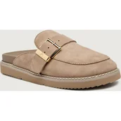Klapki i japonki damskie - Tommy Hilfiger Ocieplane mule zamsz - miniaturka - grafika 1