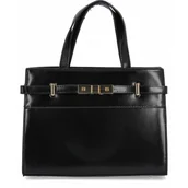 Torebki damskie - Elegancka Torebka Damska Kuferek firmy Herisson 19R509 Czarna - miniaturka - grafika 1