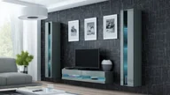 Meblościanki - Cama Meble Zestaw VIGO NEW 12 szary/szary połysk - miniaturka - grafika 1