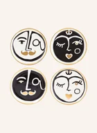 Dekoracja stołu - Jonathan Adler Podkładki Marseilles, 4-Częściowy Zestaw schwarz - miniaturka - grafika 1