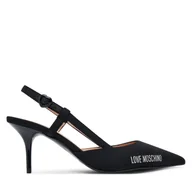 Sandały damskie - Sandały LOVE MOSCHINO JA10267G1NIMX00040 Czarny - miniaturka - grafika 1